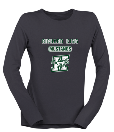Richard King Mustangs Mascot #3 Women's Premium LS T-Shirt