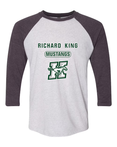 Richard King Mustangs Mascot #3 Men's Baseball T-Shirt