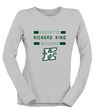 Richard King Mustangs Property Of Women's LS T-Shirt