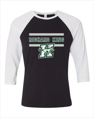 Richard King Mustangs Mascot #4 Women's Baseball T-Shirt