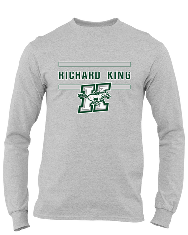 Richard King Mustangs Mascot #4 Men's LS T-Shirt