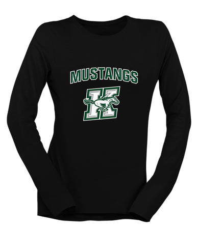 Richard King Mustangs Mascot #6 Women's LS T-Shirt
