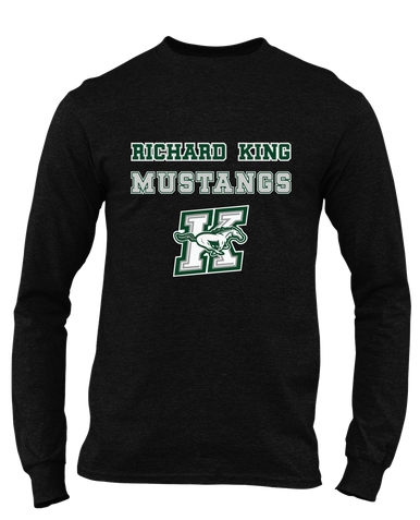 Richard King Mustangs Spirit Men's LS T-Shirt