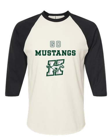Richard King Mustangs Go Team Men's Baseball T-Shirt