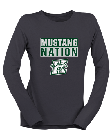 Richard King Mustangs Nation #1 Women's LS T-Shirt