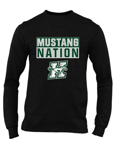 Richard King Mustangs Nation #1 Men's LS T-Shirt