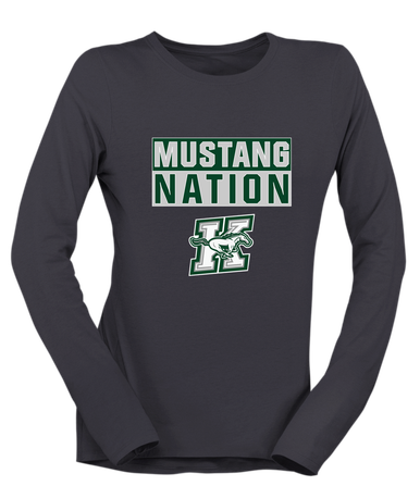 Richard King Mustangs Nation #1 Women's Premium LS T-Shirt