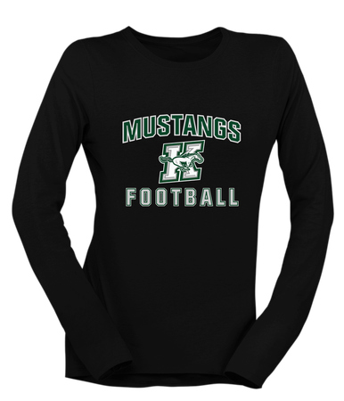 Richard King Mustangs Football #1 Women's Premium LS T-Shirt