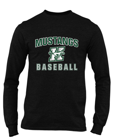 Richard King Mustangs Baseball #1 Men's LS T-Shirt