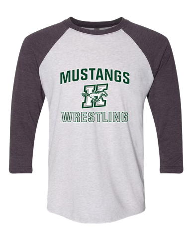 Richard King Mustangs Wrestling Women's Baseball T-Shirt
