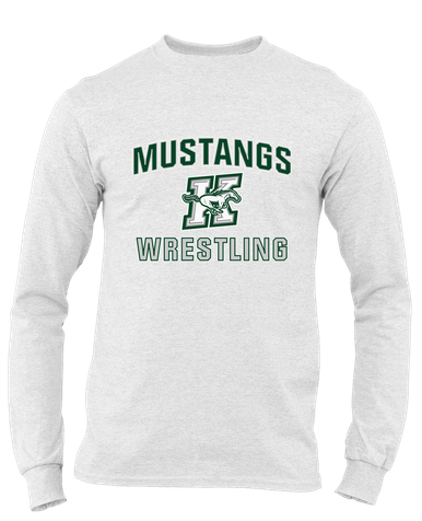 Richard King Mustangs Wrestling Men's LS T-Shirt