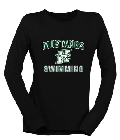 Richard King Mustangs Swimming Women's LS T-Shirt