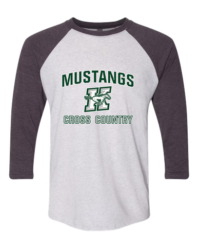 Richard King Mustangs Cross Country Women's Baseball T-Shirt