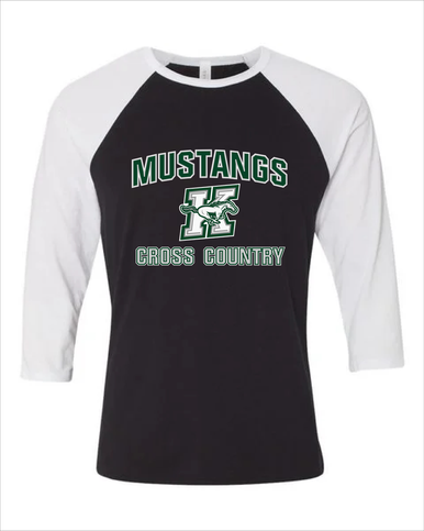 Richard King Mustangs Cross Country Men's Baseball T-Shirt