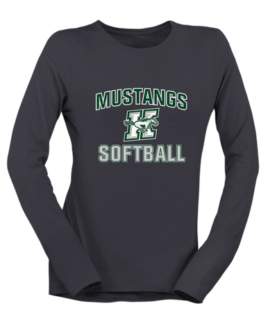 Richard King Mustangs Softball #1 Women's Premium LS T-Shirt