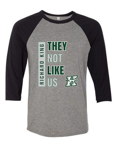 Richard King Mustangs They Not Like Us #1 Women's Baseball T-Shirt