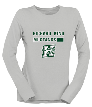 Richard King Mustangs Mascot #7 Women's Premium LS T-Shirt