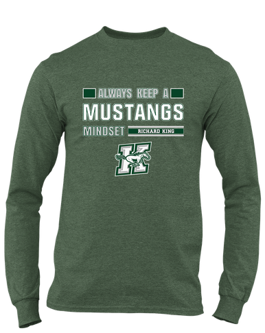 Richard King Mustangs Mindset Men's LS T-Shirt