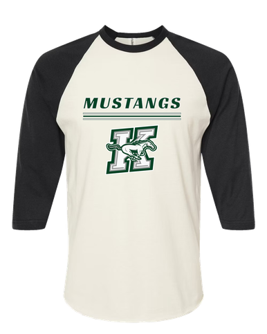 Richard King Mustangs Mascot #8 Women's Baseball T-Shirt