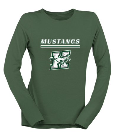 Richard King Mustangs Mascot #8 Women's Premium LS T-Shirt