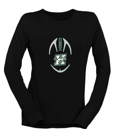 Richard King Mustangs Football #4 Women's Premium LS T-Shirt