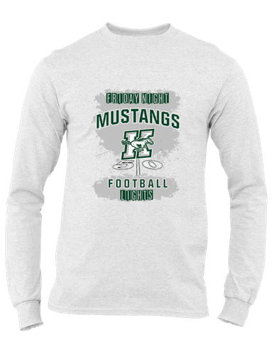 Richard King Mustangs Football #6 Men's LS T-Shirt