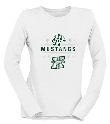Richard King Mustangs Band # 3 Women's LS T-Shirt