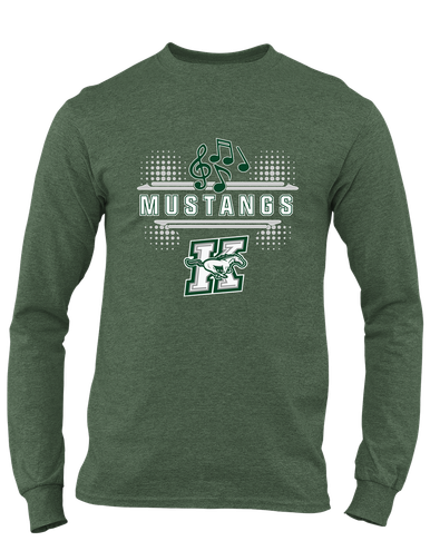 Richard King Mustangs Band # 3 Men's LS T-Shirt