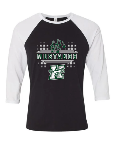 Richard King Mustangs Band # 3 Women's Baseball T-Shirt