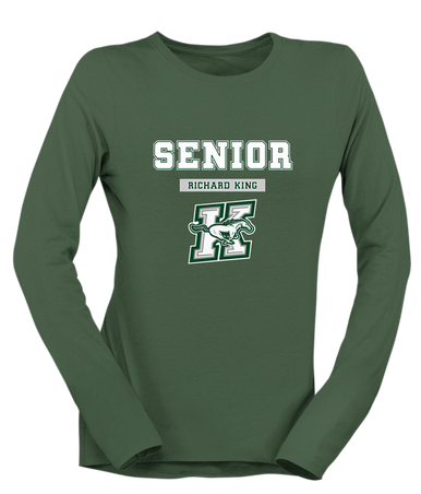 Richard King Mustangs Senior #2 Women's LS T-Shirt