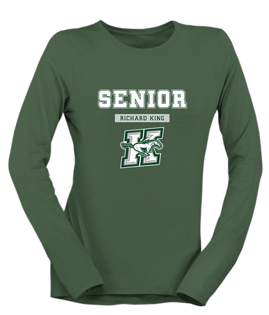 Richard King Mustangs Senior #2 Women's Premium LS T-Shirt