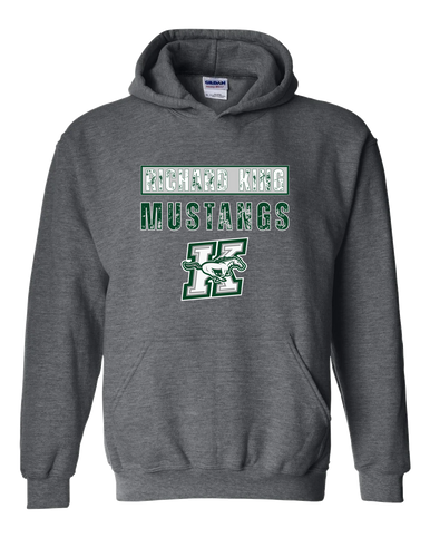 Richard King Mustangs Mascot #9 Men's Hoodie