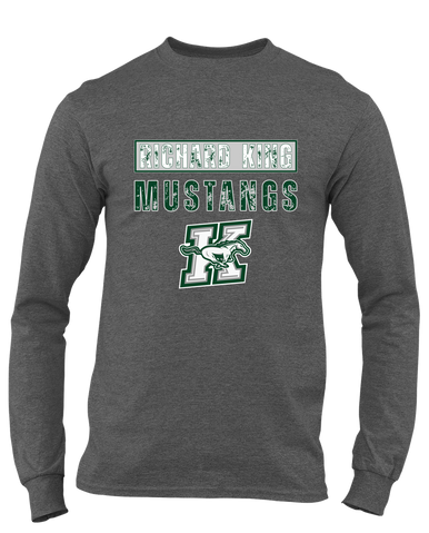 Richard King Mustangs Mascot #9 Men's Premium LS T-Shirt