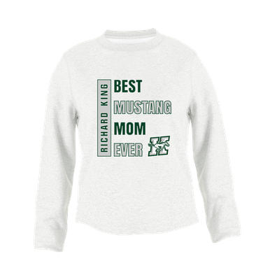 Richard King Mustangs Best Mustang Mom Women's Sweatshirt