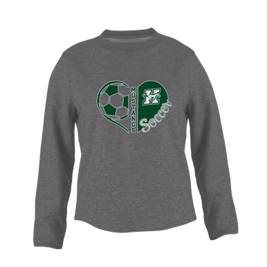 Richard King Mustangs Heart Soccer Women's Sweatshirt