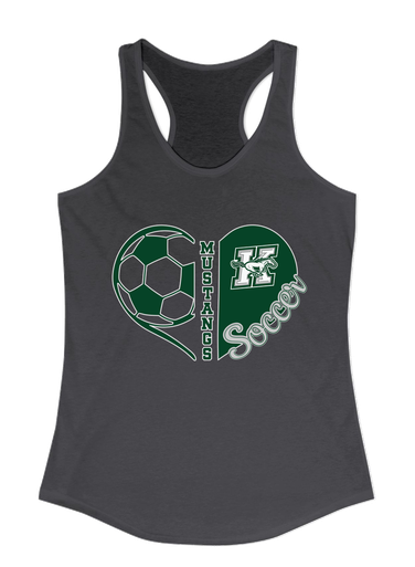 Richard King Mustangs Heart Soccer Women's Tank Top