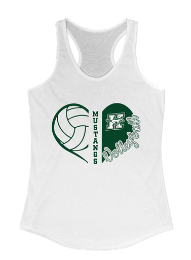 Richard King Mustangs Heart Volleyball Women's Tank Top