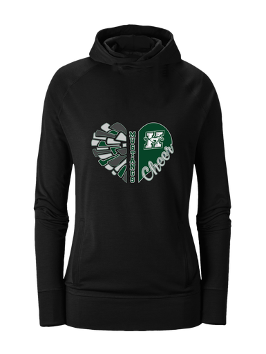 Richard King Mustangs Heart Cheer Women's Hoodie