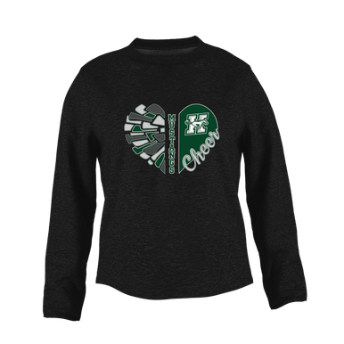 Richard King Mustangs Heart Cheer Women's Sweatshirt