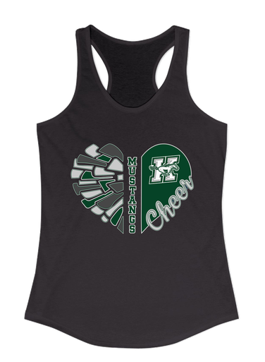 Richard King Mustangs Heart Cheer Women's Tank Top