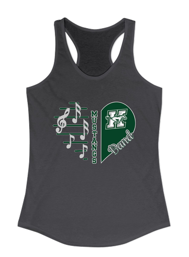Richard King Mustangs Heart Band Women's Tank Top