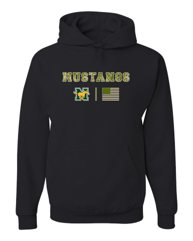 JW Nixon Mustangs Camo Flag Men's Premium Hoodie