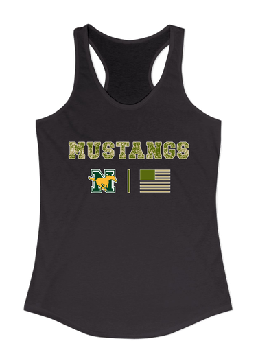 JW Nixon Mustangs Camo Flag Women's Tank Top