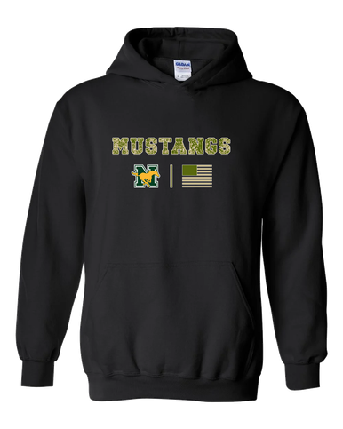 JW Nixon Mustangs Camo Flag Men's Hoodie
