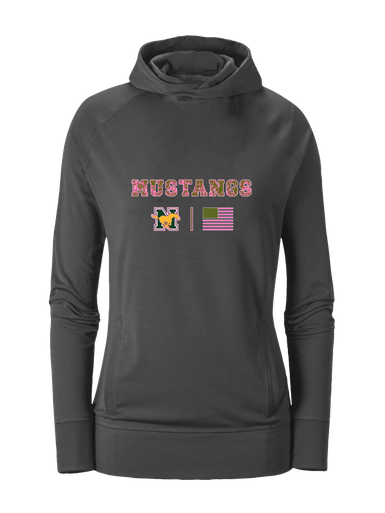 JW Nixon Mustangs Pink Camo Flag Women's Hoodie
