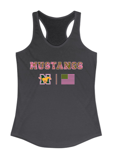 JW Nixon Mustangs Pink Camo Flag Women's Tank Top