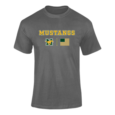 JW Nixon Mustangs Team Colors Flag Men's SS T-Shirt