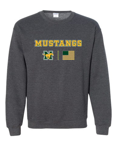 JW Nixon Mustangs Team Colors Flag Men's Sweatshirt