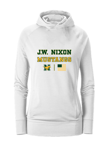 JW Nixon Mustangs Spirit Flag Women's Hoodie