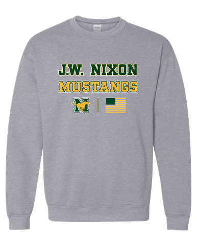 JW Nixon Mustangs Spirit Flag Men's Sweatshirt
